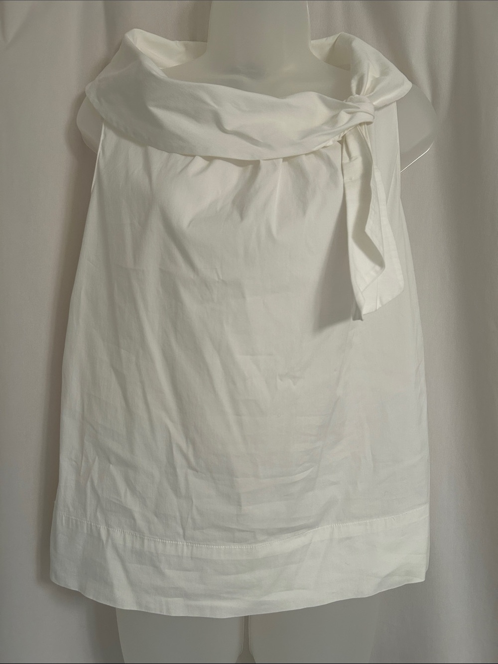 Anne Klein White Stretch Sleeveless Blouse